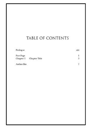 Front matter - table of contents